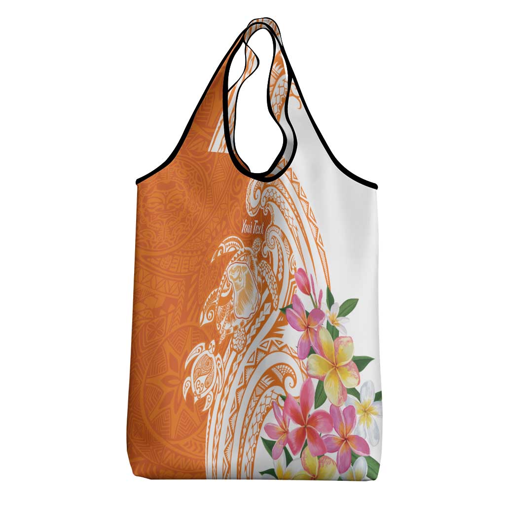 Aloha Lanai Island Personalized Grocery Bag Orange Dreamy Turtle LT7 - Polynesian Pride