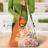 Aloha Lanai Island Personalized Grocery Bag Orange Dreamy Turtle LT7 - Polynesian Pride