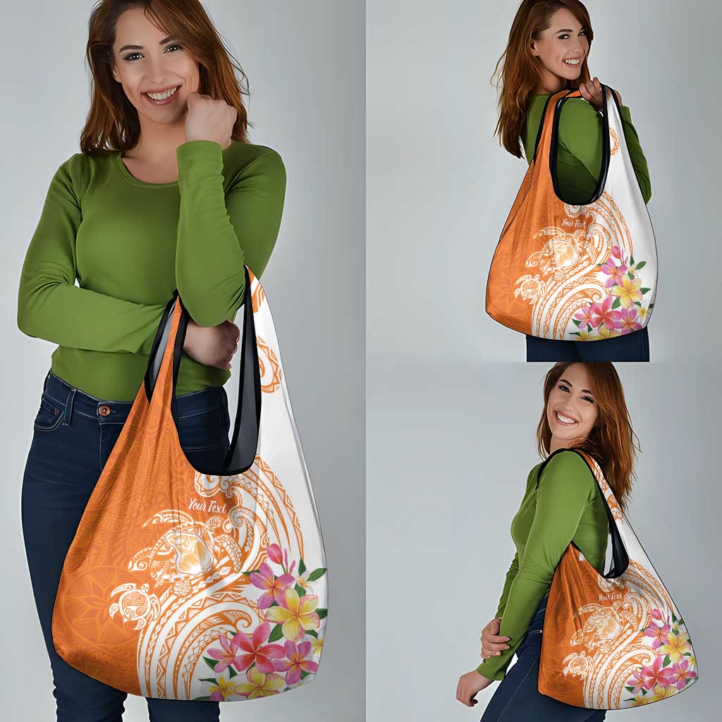 Aloha Lanai Island Personalized Grocery Bag Orange Dreamy Turtle LT7 - Polynesian Pride