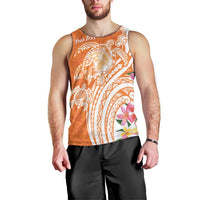 Aloha Lanai Island Personalized Men Tank Top Orange Dreamy Turtle
