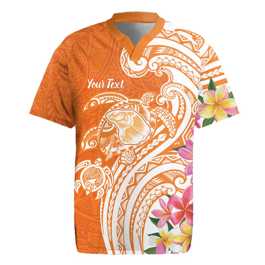 Aloha Lanai Island Personalized Rugby Jersey Orange Dreamy Turtle LT7 Orange - Polynesian Pride