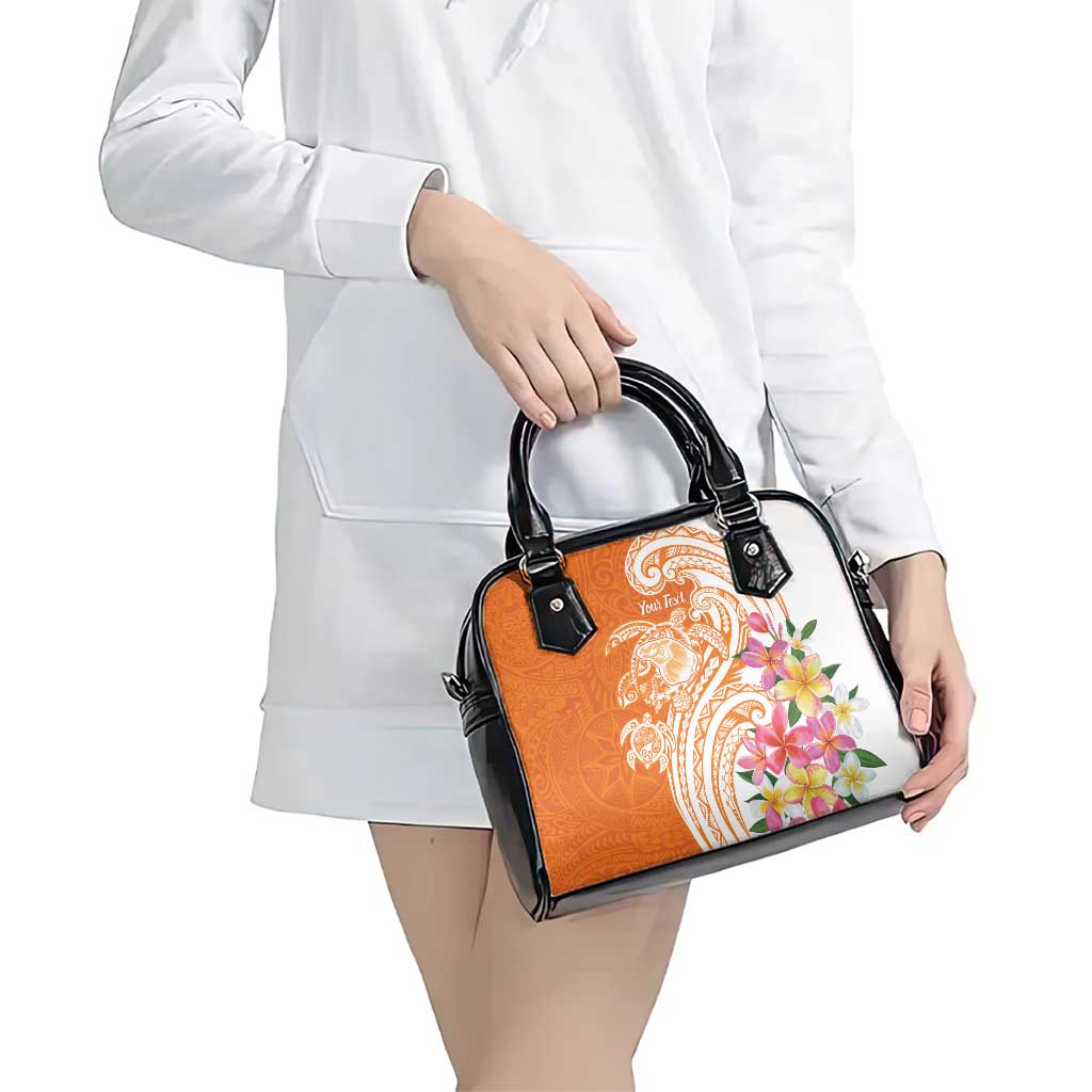 Aloha Lanai Island Personalized Shoulder Handbag Orange Dreamy Turtle