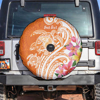 Aloha Lanai Island Personalized Spare Tire Cover Orange Dreamy Turtle