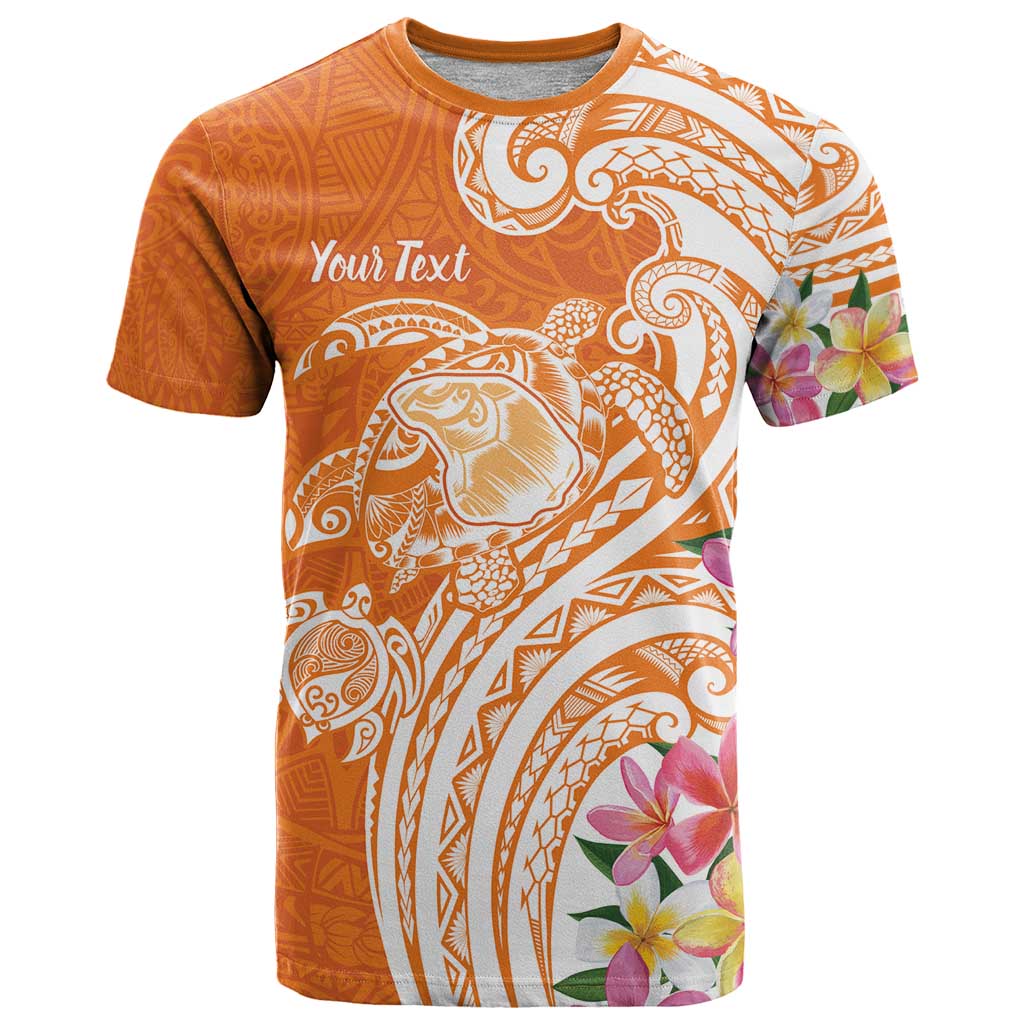 Aloha Lanai Island Personalized T Shirt Orange Dreamy Turtle LT7 Orange - Polynesian Pride