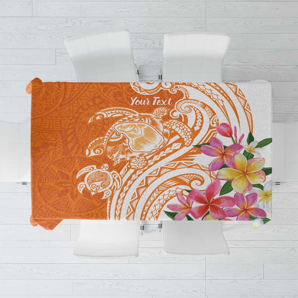 Aloha Lanai Island Personalized Tablecloth Orange Dreamy Turtle LT7 Orange - Polynesian Pride