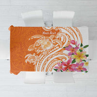 Aloha Lanai Island Personalized Tablecloth Orange Dreamy Turtle LT7 Orange - Polynesian Pride