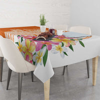 Aloha Lanai Island Personalized Tablecloth Orange Dreamy Turtle LT7 - Polynesian Pride