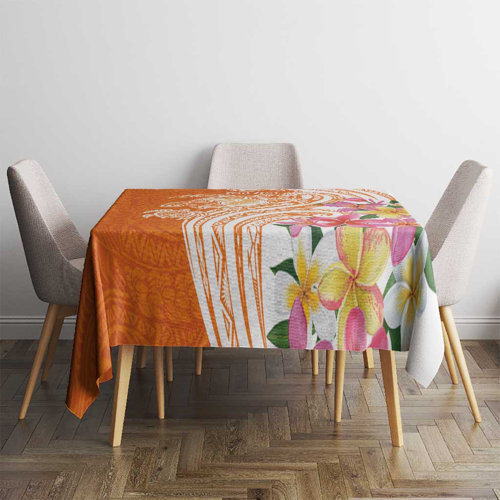 Aloha Lanai Island Personalized Tablecloth Orange Dreamy Turtle LT7 - Polynesian Pride