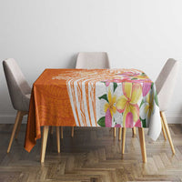 Aloha Lanai Island Personalized Tablecloth Orange Dreamy Turtle LT7 - Polynesian Pride