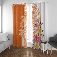 Aloha Lanai Island Personalized Window Curtain Orange Dreamy Turtle