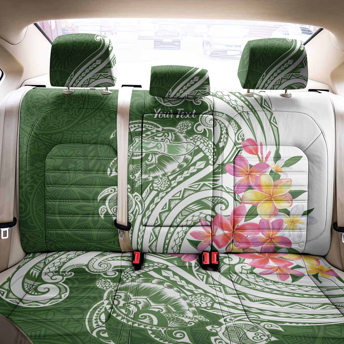 Aloha Molokai Island Personalized Back Car Seat Cover Sage Dreamy Turtle