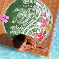 Aloha Molokai Island Personalized Beach Blanket Sage Dreamy Turtle LT7 - Polynesian Pride