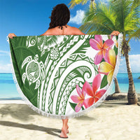 Aloha Molokai Island Personalized Beach Blanket Sage Dreamy Turtle LT7 - Polynesian Pride