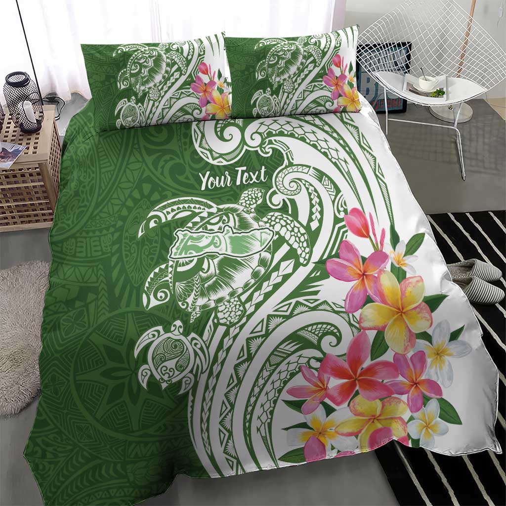 Aloha Molokai Island Personalized Bedding Set Sage Dreamy Turtle