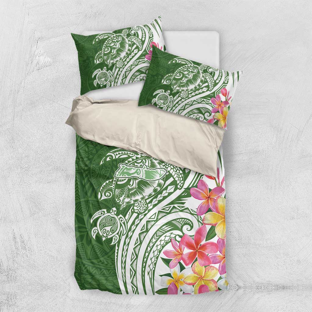 Aloha Molokai Island Personalized Bedding Set Sage Dreamy Turtle