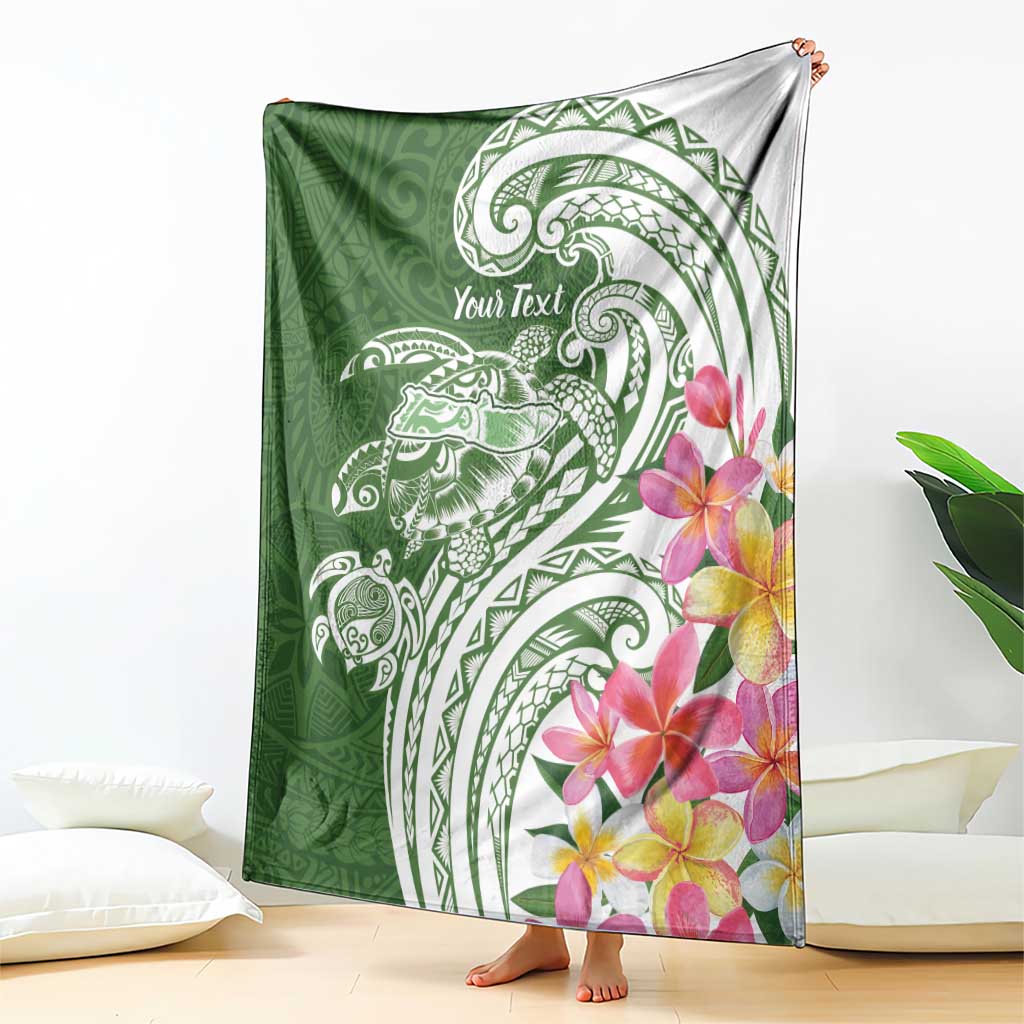 Aloha Molokai Island Personalized Blanket Sage Dreamy Turtle LT7 - Polynesian Pride