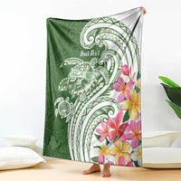 Aloha Molokai Island Personalized Blanket Sage Dreamy Turtle LT7 - Polynesian Pride