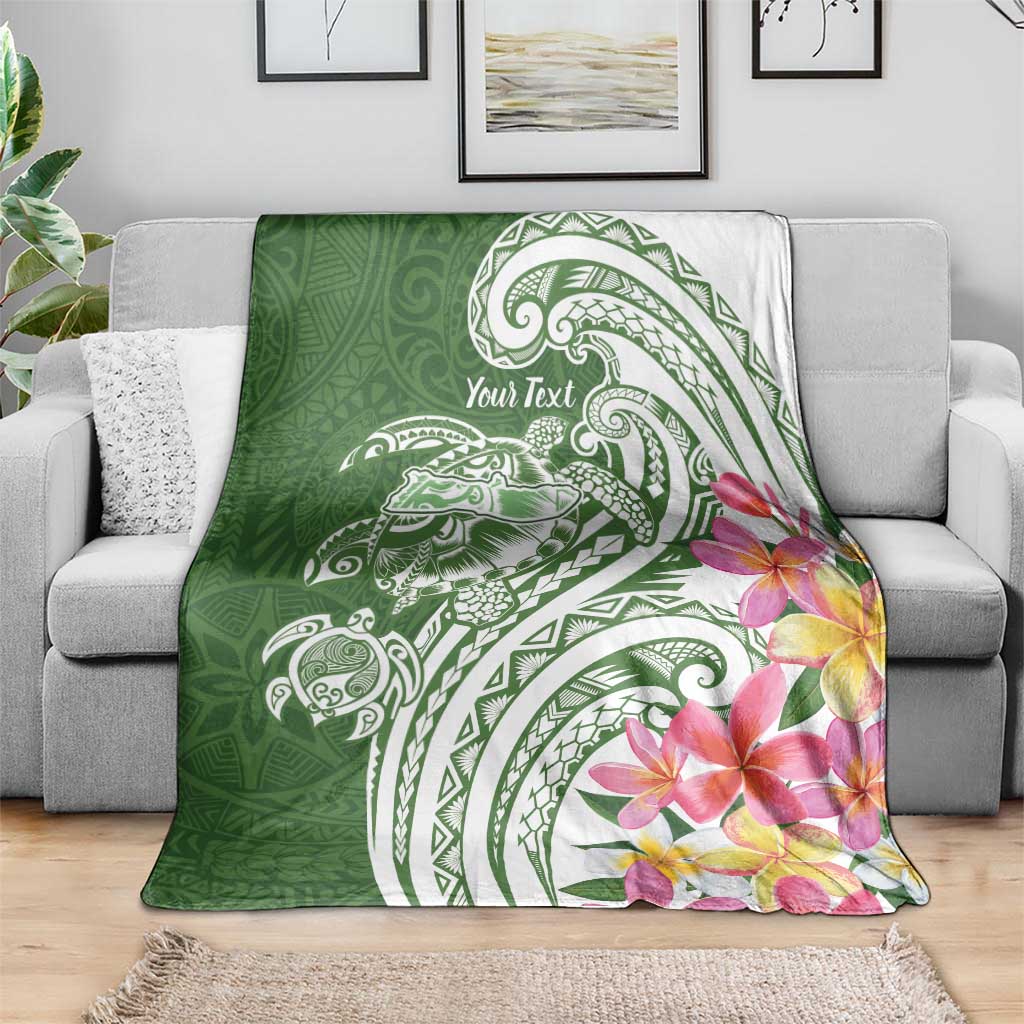 Aloha Molokai Island Personalized Blanket Sage Dreamy Turtle LT7 - Polynesian Pride