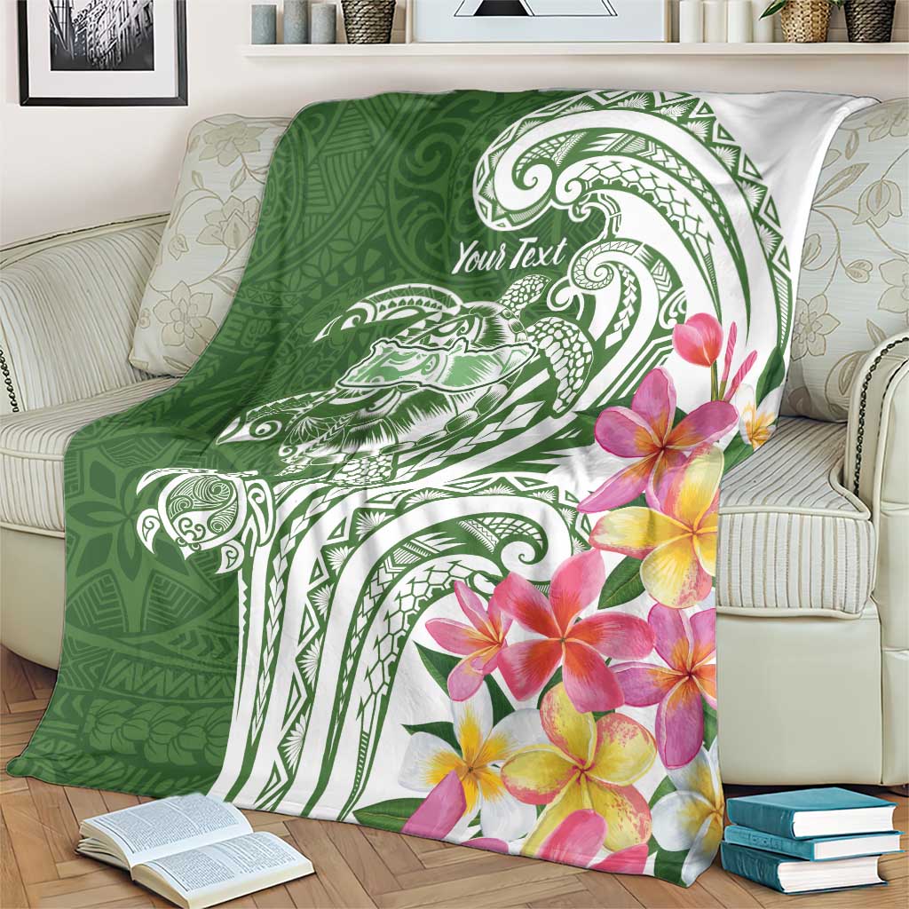 Aloha Molokai Island Personalized Blanket Sage Dreamy Turtle LT7 - Polynesian Pride