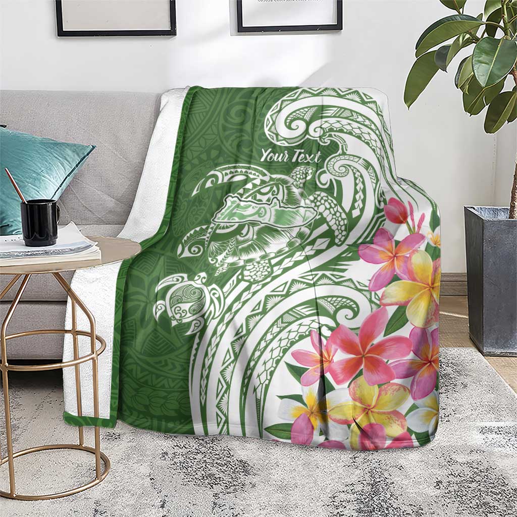 Aloha Molokai Island Personalized Blanket Sage Dreamy Turtle LT7 - Polynesian Pride