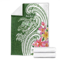 Aloha Molokai Island Personalized Blanket Sage Dreamy Turtle LT7 - Polynesian Pride