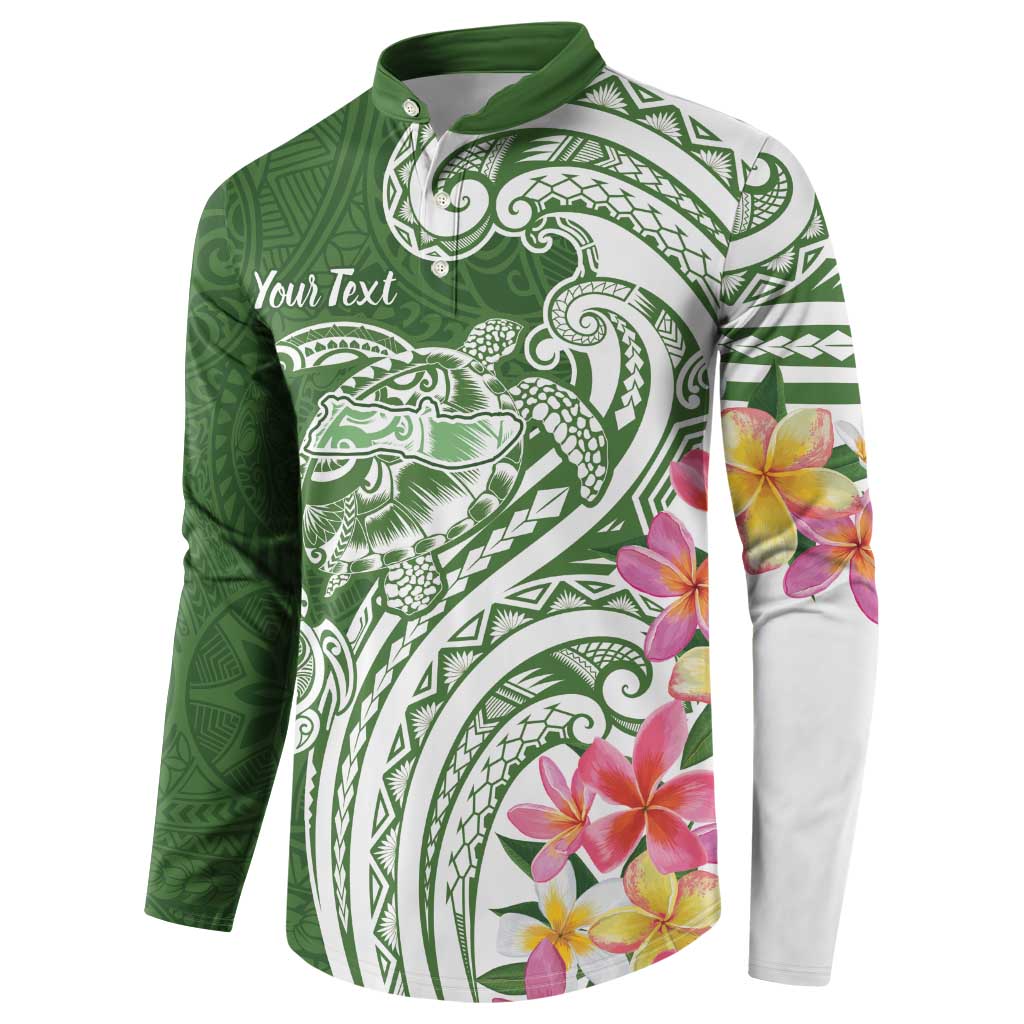 Aloha Molokai Island Personalized Button Sweatshirt Sage Dreamy Turtle LT7 - Polynesian Pride