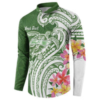Aloha Molokai Island Personalized Button Sweatshirt Sage Dreamy Turtle LT7 - Polynesian Pride