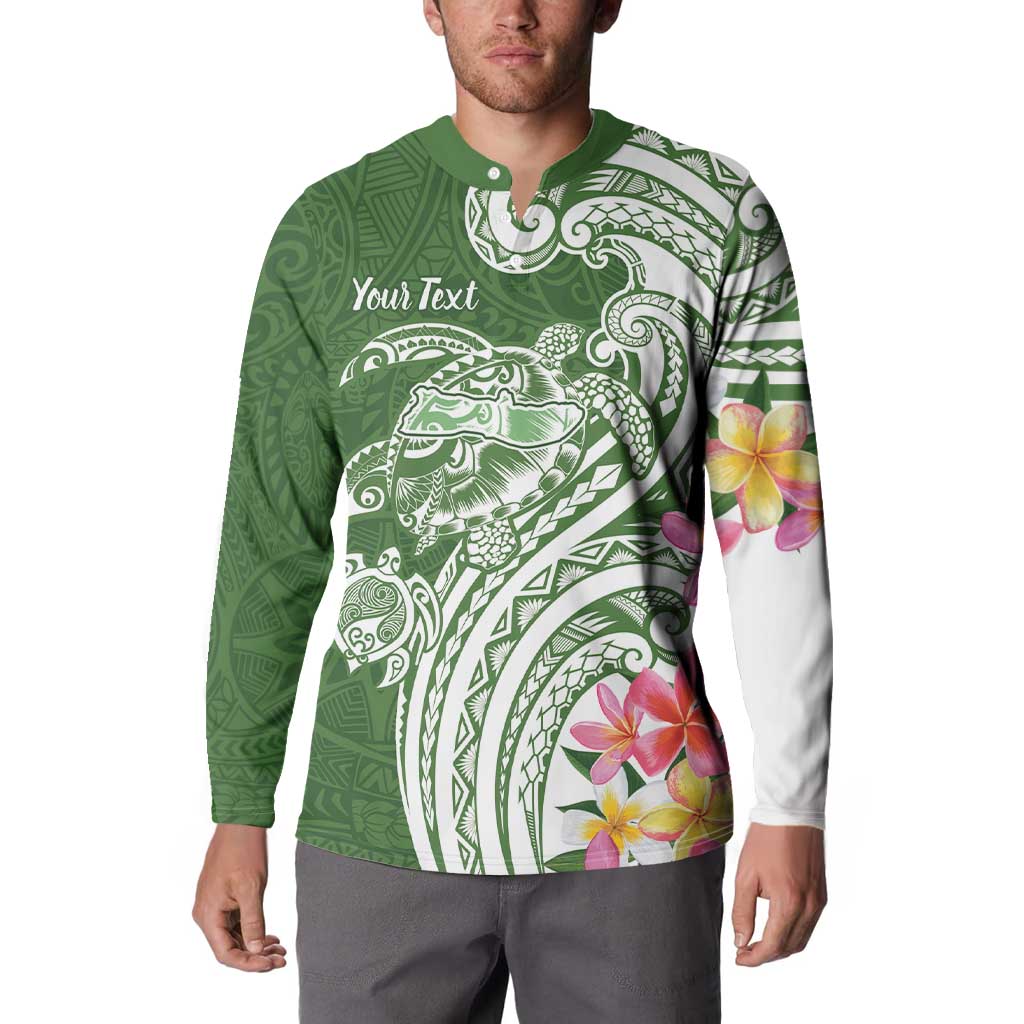 Aloha Molokai Island Personalized Button Sweatshirt Sage Dreamy Turtle LT7 - Polynesian Pride
