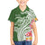 Aloha Molokai Island Personalized Family Matching Off The Shoulder Long Sleeve Dress and Hawaiian Shirt Sage Dreamy Turtle