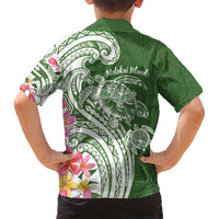 Aloha Molokai Island Personalized Family Matching Puletasi and Hawaiian Shirt Sage Dreamy Turtle