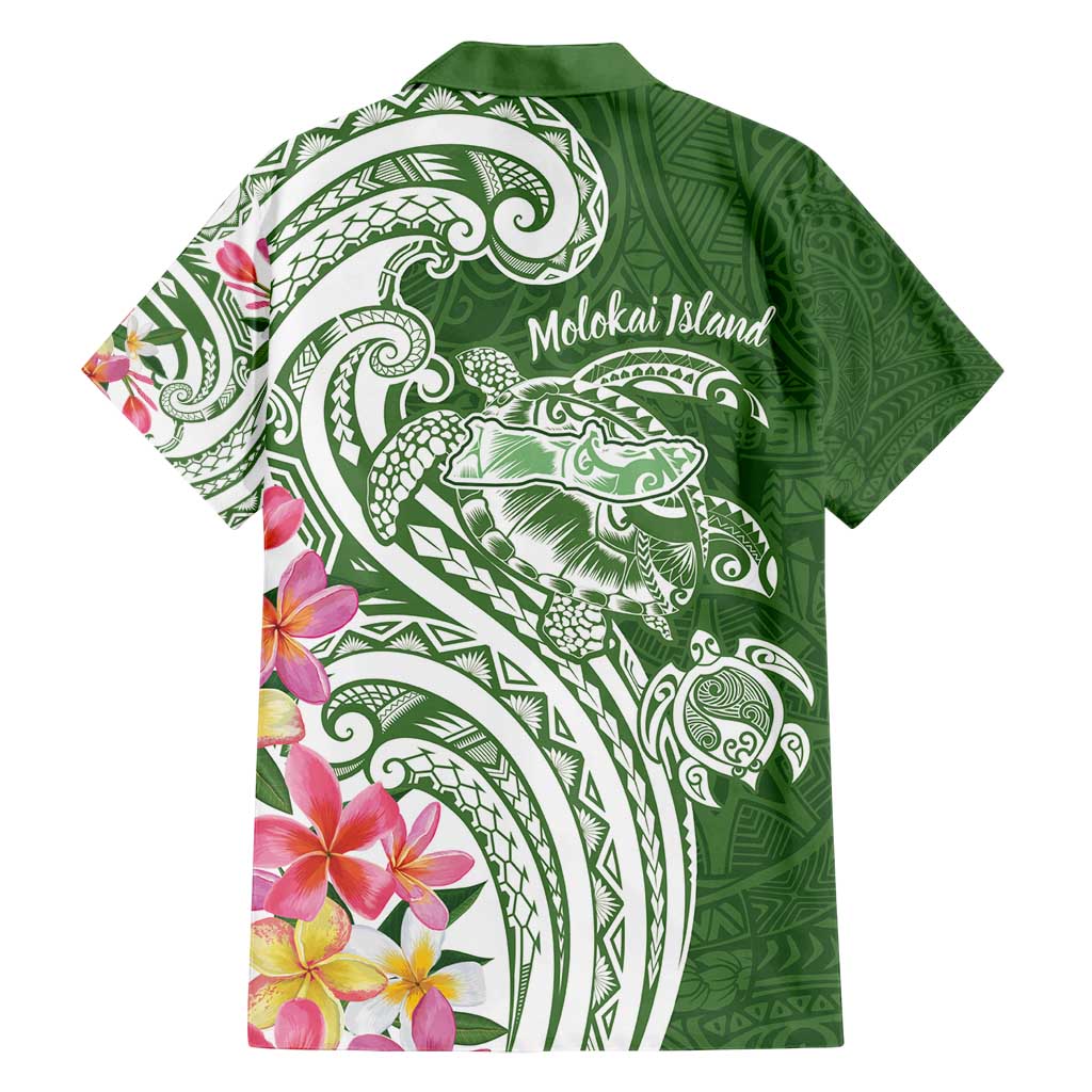 Aloha Molokai Island Personalized Family Matching Puletasi and Hawaiian Shirt Sage Dreamy Turtle