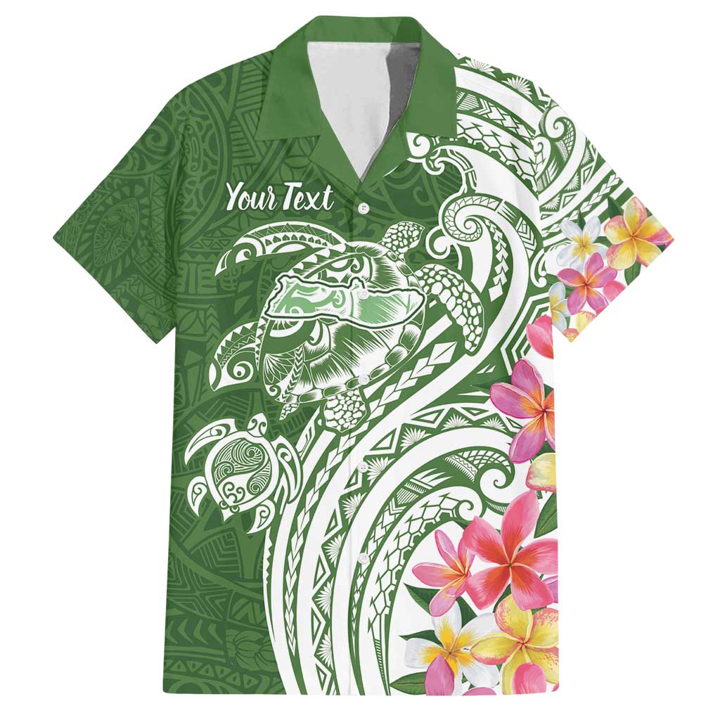 Aloha Molokai Island Personalized Family Matching Tank Maxi Dress and Hawaiian Shirt Sage Dreamy Turtle