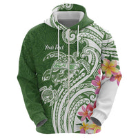 Aloha Molokai Island Personalized Hoodie Sage Dreamy Turtle