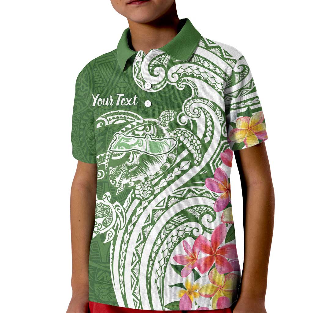 Aloha Molokai Island Personalized Kid Polo Shirt Sage Dreamy Turtle LT7 Kid Sage Green - Polynesian Pride