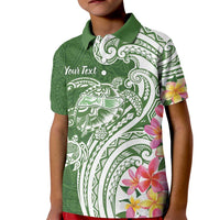 Aloha Molokai Island Personalized Kid Polo Shirt Sage Dreamy Turtle LT7 Kid Sage Green - Polynesian Pride