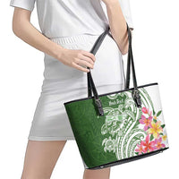 Aloha Molokai Island Personalized Leather Tote Bag Sage Dreamy Turtle LT7 - Polynesian Pride