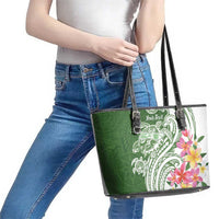 Aloha Molokai Island Personalized Leather Tote Bag Sage Dreamy Turtle LT7 - Polynesian Pride