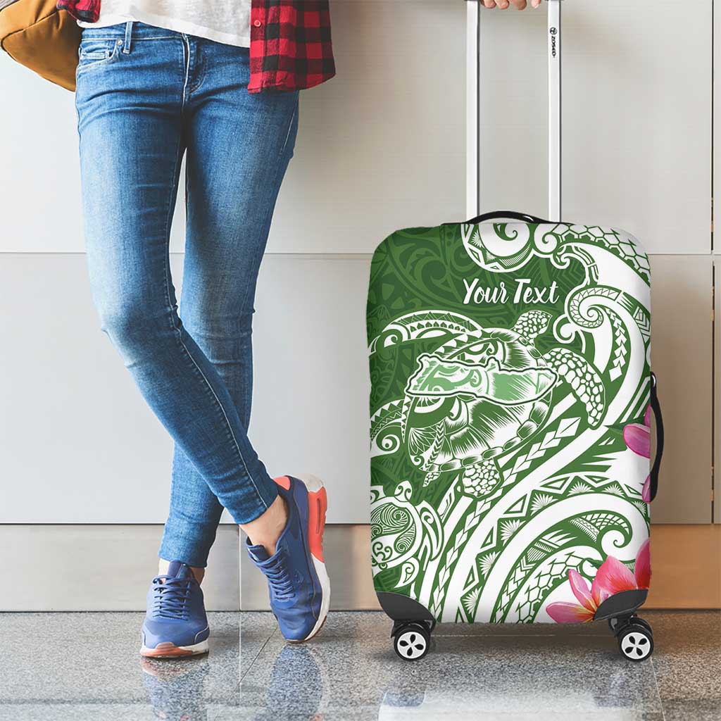 Aloha Molokai Island Personalized Luggage Cover Sage Dreamy Turtle LT7 - Polynesian Pride