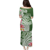 Aloha Molokai Island Personalized Puletasi Sage Dreamy Turtle LT7 - Polynesian Pride
