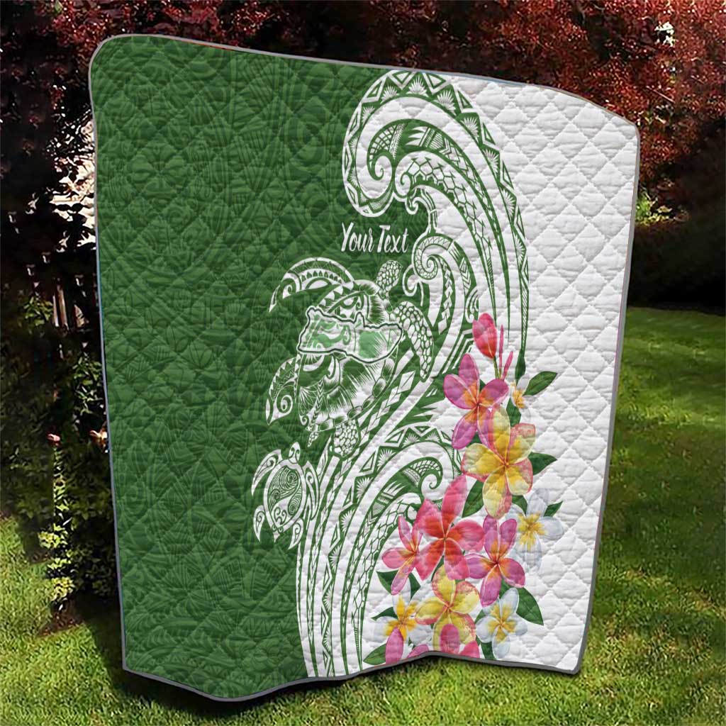 Aloha Molokai Island Personalized Quilt Sage Dreamy Turtle LT7 - Polynesian Pride