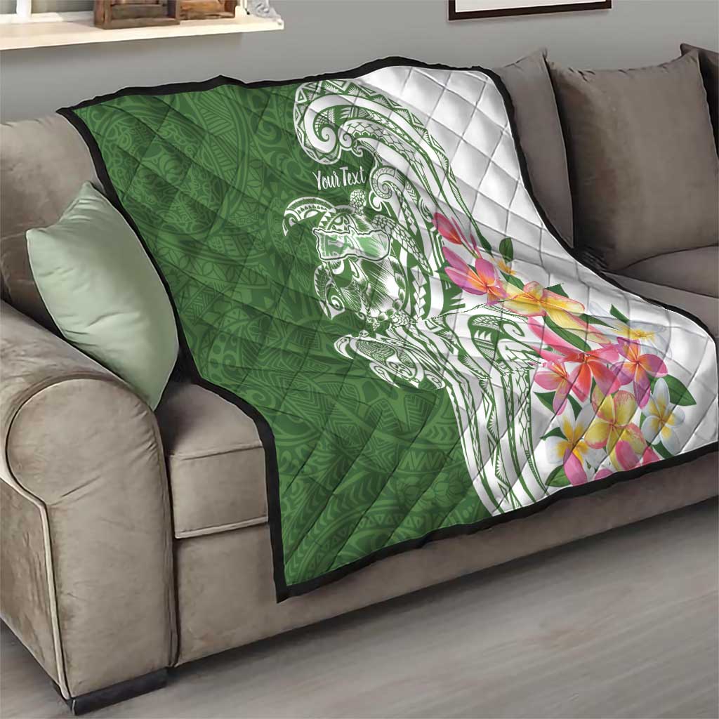 Aloha Molokai Island Personalized Quilt Sage Dreamy Turtle LT7 - Polynesian Pride