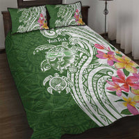 Aloha Molokai Island Personalized Quilt Bed Set Sage Dreamy Turtle LT7 Sage Green - Polynesian Pride