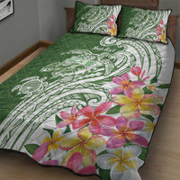 Aloha Molokai Island Personalized Quilt Bed Set Sage Dreamy Turtle LT7 - Polynesian Pride