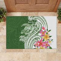 Aloha Molokai Island Personalized Rubber Doormat Sage Dreamy Turtle LT7 Sage Green - Polynesian Pride