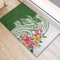 Aloha Molokai Island Personalized Rubber Doormat Sage Dreamy Turtle LT7 - Polynesian Pride
