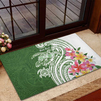 Aloha Molokai Island Personalized Rubber Doormat Sage Dreamy Turtle LT7 - Polynesian Pride