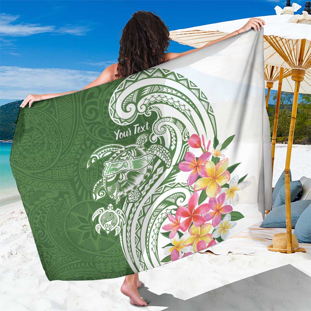 Aloha Molokai Island Personalized Sarong Sage Dreamy Turtle LT7 One Size 44 x 66 inches Sage Green - Polynesian Pride