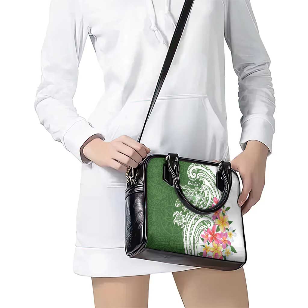 Aloha Molokai Island Personalized Shoulder Handbag Sage Dreamy Turtle