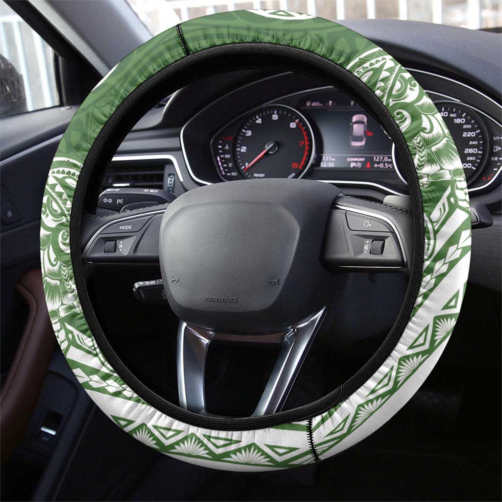 Aloha Molokai Island Steering Wheel Cover Sage Dreamy Turtle LT7 - Polynesian Pride