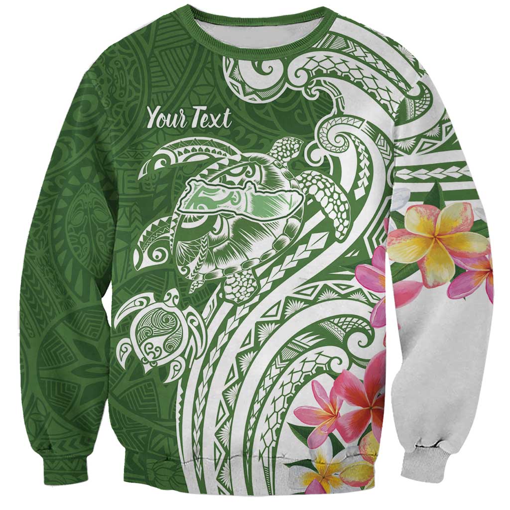 Aloha Molokai Island Personalized Sweatshirt Sage Dreamy Turtle LT7 Unisex Sage Green - Polynesian Pride